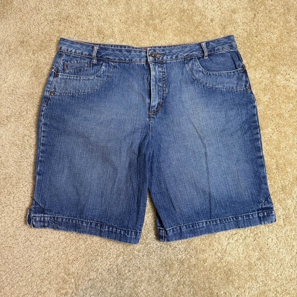 Faded Glory Pants - Y2K Faded Glory Denim Shorts‎ Womens  14 Medium Wash Bermuda Jean Jorts